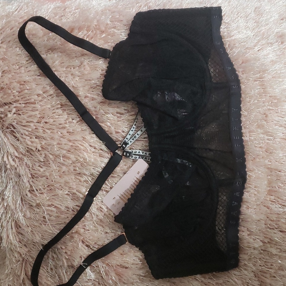 Savage fenty black bustier size L
